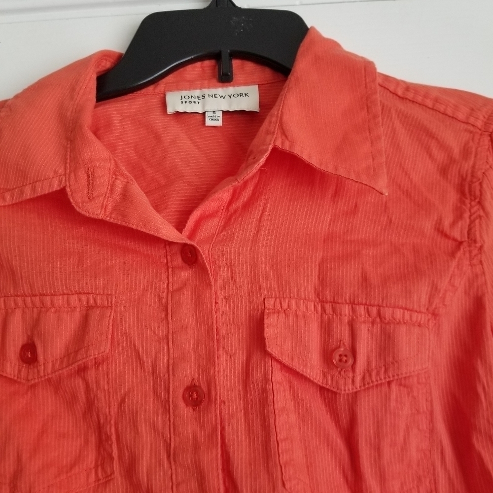 Jones New York Sport Women's Button Down Long Sleeve Shirt - Picture 5 of 14